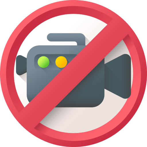 Camara que indica no grabar