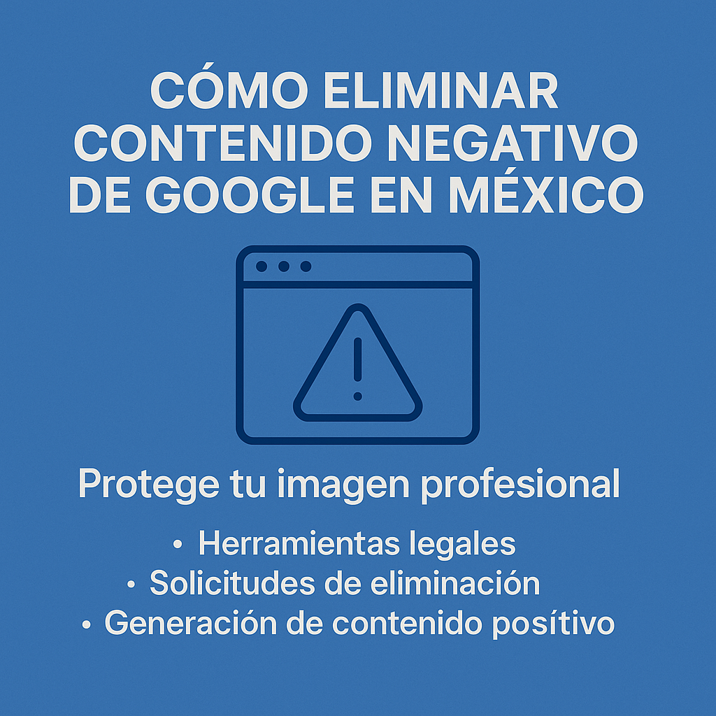 Cómo eliminar contenido negativo de Google en México: Protege tu imagen profesional